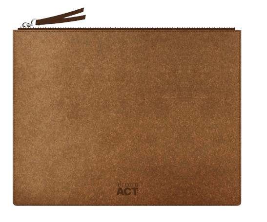 Pochette range tout en cuir recyclé Made in France - 1