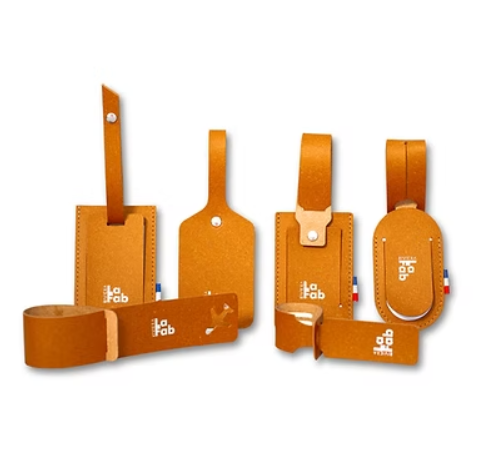 Etiquette à bagage en cuir recyclé Made in France - 3