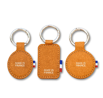 Porte-clés en cuir recyclé Made in France - 2