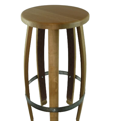 Tabouret en douelle de tonneau Made in France -