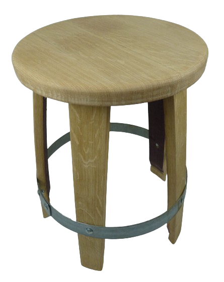 Tabouret en douelle de tonneau Made in France
