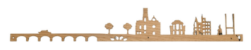 Skyline 50 cm en bois de chêne Made in France -