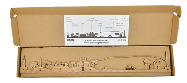 Skyline 50 cm en bois de chêne Made in France -