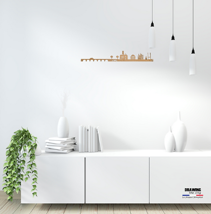 Skyline 50 cm en bois de chêne Made in France -