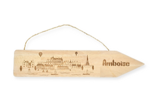 Pancarte en bois d'hévéa Made in France