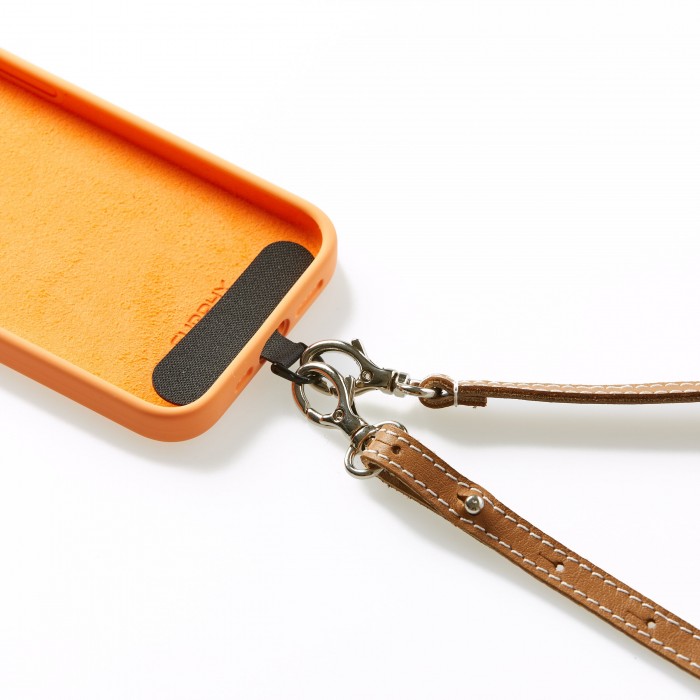 Lanière pour téléphone en cuir fin Made in France -