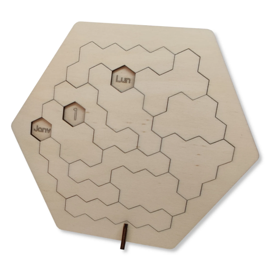 Puzzle calendrier perpétuel en bois Made in France -