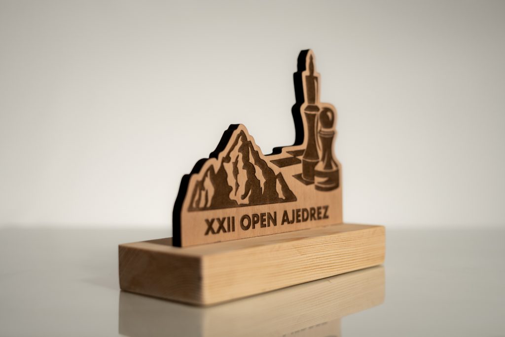 Trophée sur mesure en bois recyclé Made in France -