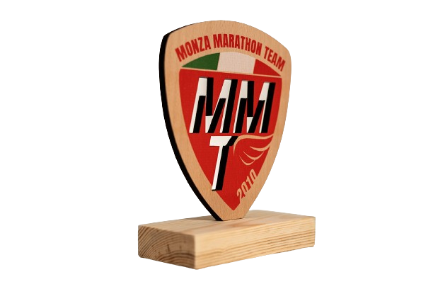 Trophée sur mesure en bois recyclé Made in France