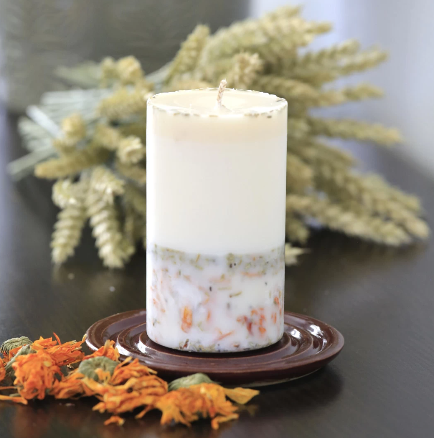 Grande bougie cylindrique artisanale Made in France -