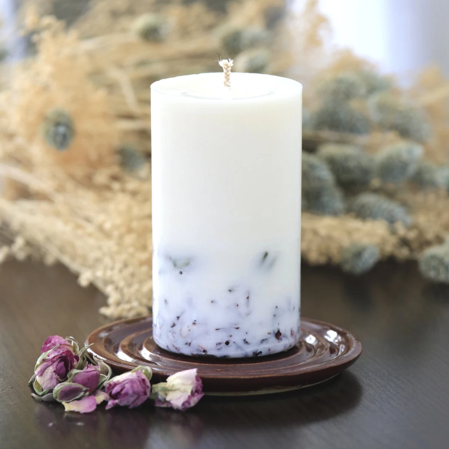 Grande bougie cylindrique artisanale Made in France -