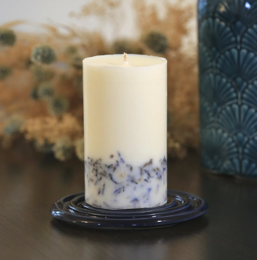 Grande bougie cylindrique artisanale Made in France -