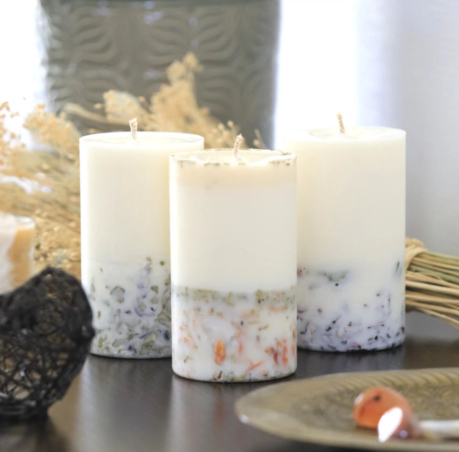 Grande bougie cylindrique artisanale Made in France -