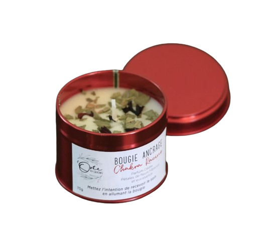 Bougie dans un pot en aluminium artisanale Made in France