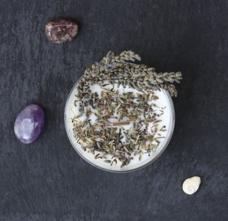 Bougie dans un pot en verre artisanale Made in France -