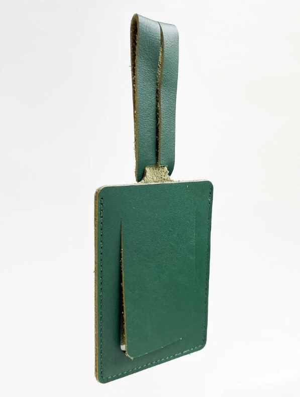 Porte-adresse en cuir upcyclé Made in France - Elise -