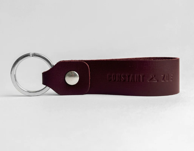 Porte-clés en cuir upcyclé Made in France - Lena -