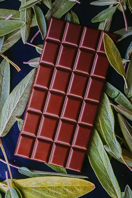 Tablette de chocolat noir bio fleurs de sauge Made in France -