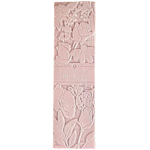 Tablette de chocolat blanc bio à la rose de Damas Made in France