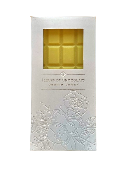 Tablette de chocolat blanc bio au jasmin grandiflorum Made in France