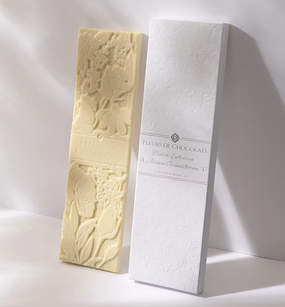 Tablette de chocolat blanc bio au jasmin grandiflorum Made in France - 2