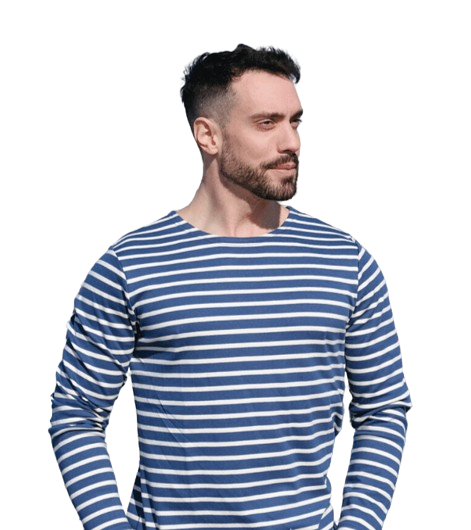 Marinière mixte en coton upcyclé Made in Europe