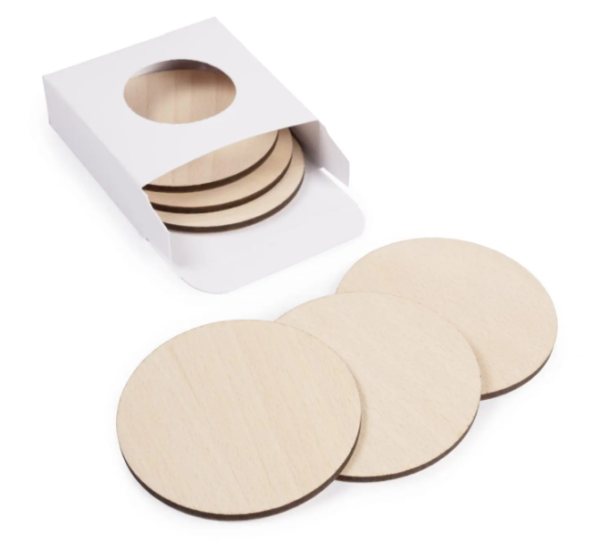 Lot de sous-verres en bois Kupof Made in France - 4