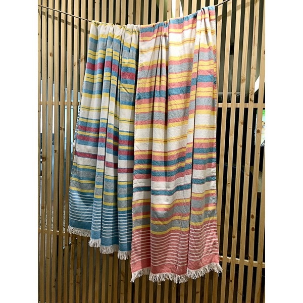 Fouta tissage Jacquard avec dos éponge - cottonland® - 2