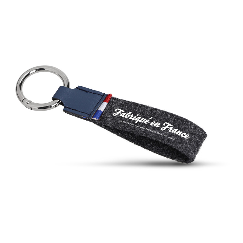 Porte-clés en cuir recyclé Made in France -