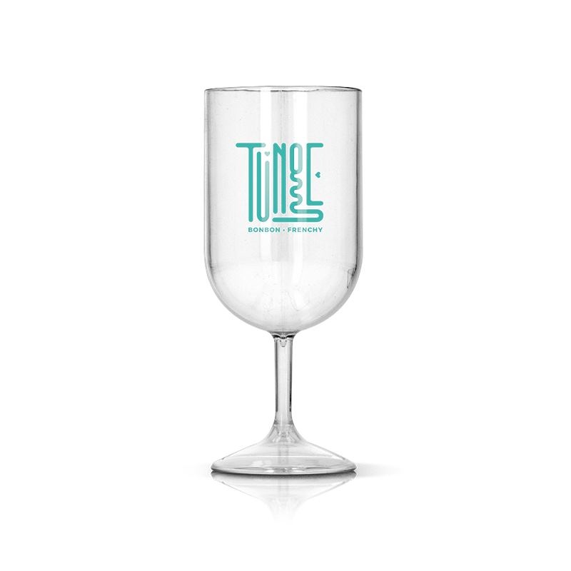 Verre a pied en plastique réutilisable Made in France -