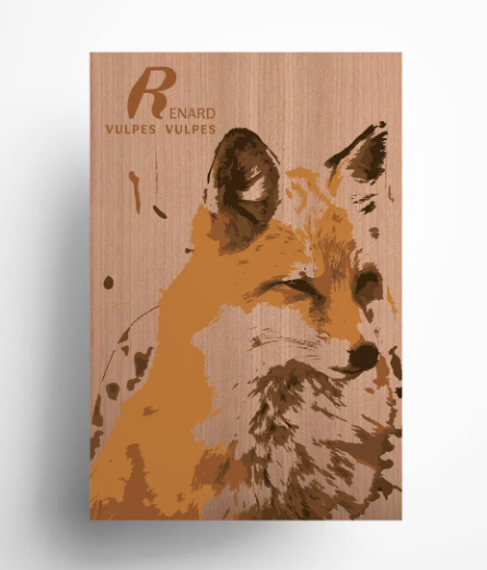 Carte postale en bois 10 x 15 cm Made in France -