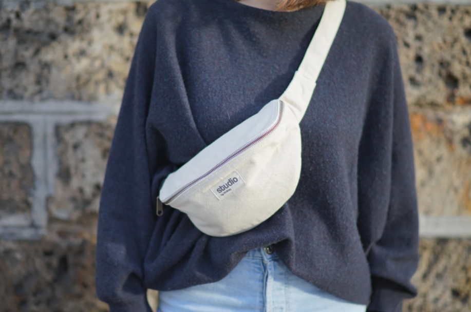 Sac banane en coton bio - Valentine - 12