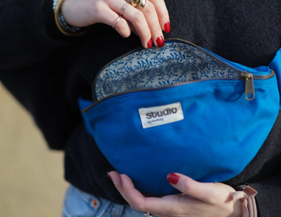 Sac banane en coton bio - Valentine - 14