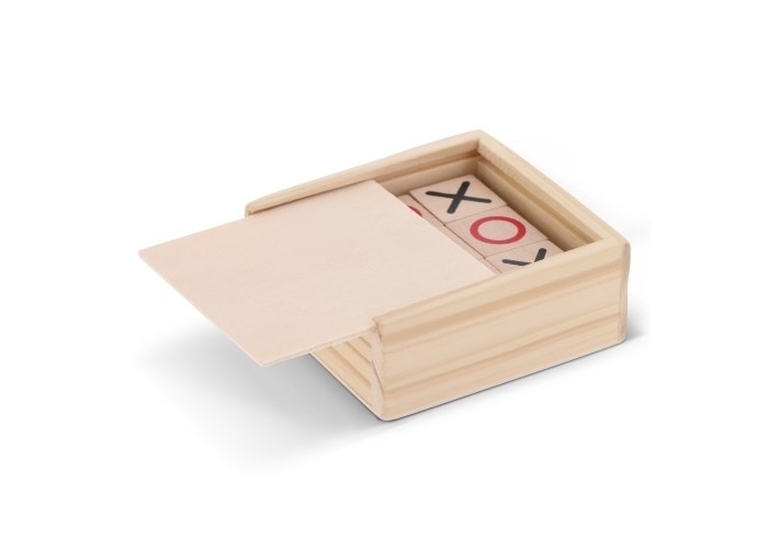Set Tic Tac Toe dans une boîte en bois -