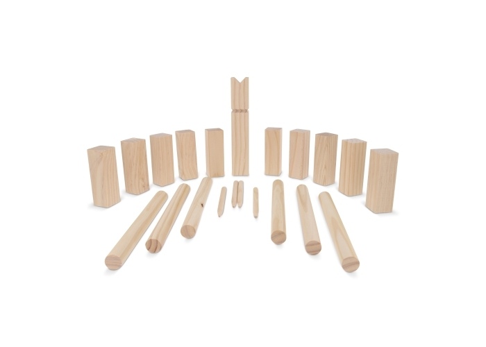 Jeu Kubb en bois avec pochette -