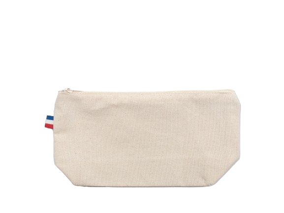 Trousse avec soufflet de fond 240 g en coton made in France - Elise