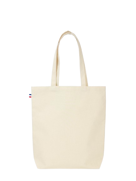 Sac cabas avec soufflet de fond 225g en coton bio Made in France - Tony
