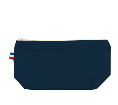 Trousse avec soufflet de fond en coton recyclé Made in France - Anne - 4