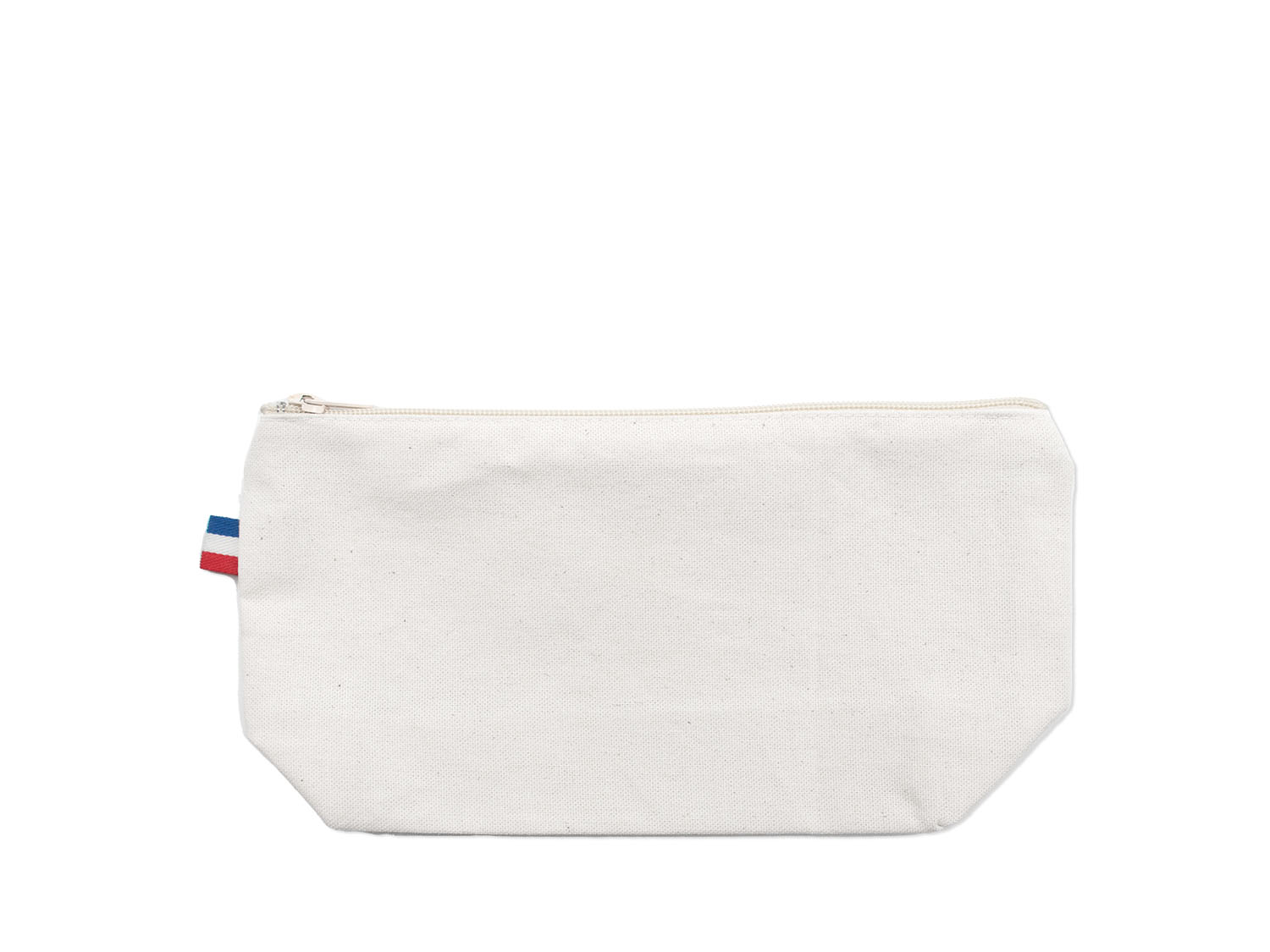 Trousse avec soufflet de fond en coton recyclé Made in France - Anne