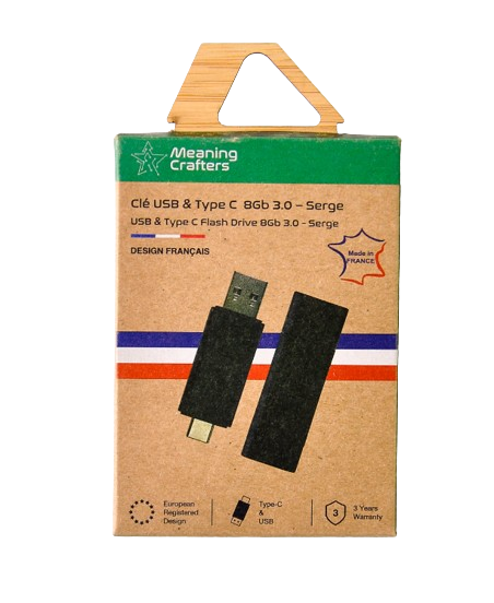 Clé USB en plastique recyclé Made in France  -