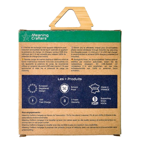  Chargeur à induction en plastique recyclé Made in France -