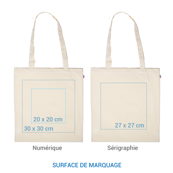 Totebag en coton recyclé 250g Made in France - Martin -
