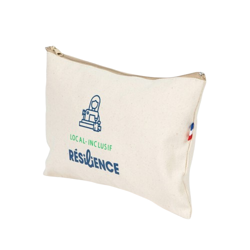 Trousse plate en coton bio fabriquée en France  - 2