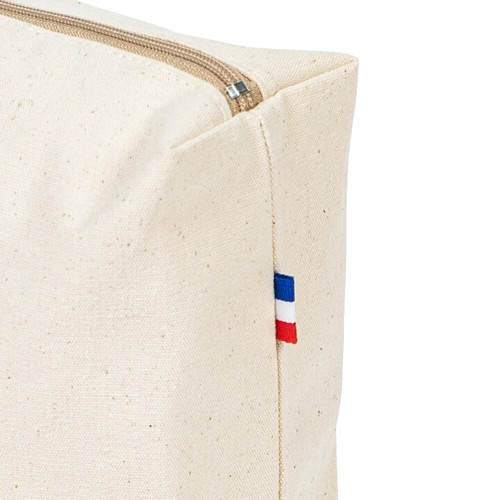 Trousse zippée en coton bio fabriquée en France -