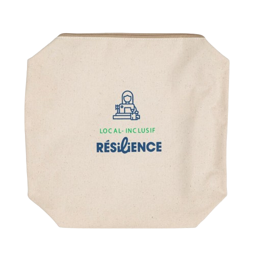Trousse zippée en coton bio fabriquée en France -