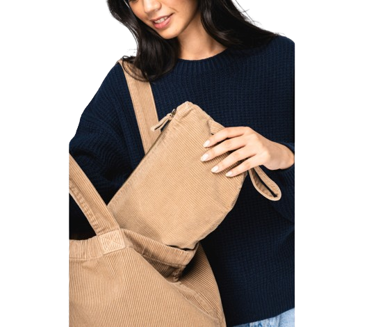 Pochette en velours côtelé en coton bio - 2