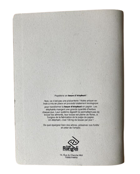 Carnet en bouse d'éléphant  - 3