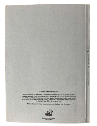 Carnet dos carré collés en bouse d'éléphant  - 2