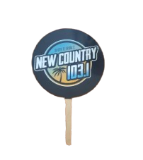 Eventail rond avec bâtonnet en bois de hêtre  -