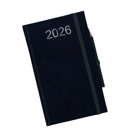 Agenda de chantier 2026 en cuir grainé synthétique - Gamme Pro